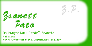 zsanett pato business card